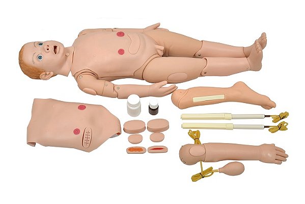 MANEQUIM SIMULADOR INFANTIL BISSEXUAL C/ ÓRGÃOS INTERNOS DE 3 A 5 ANOS
